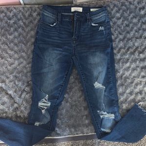Pacsun high raise ankle jegging distressed